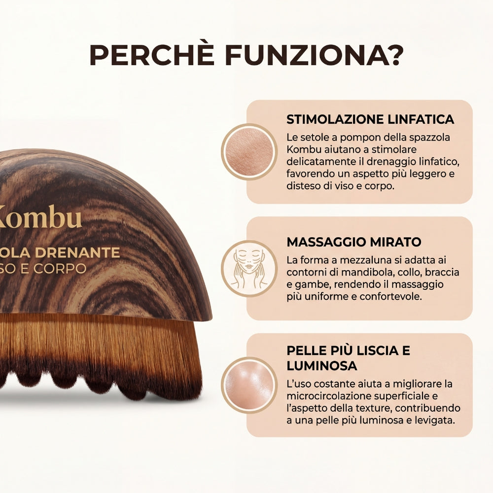 Kombu ™️ - Spazzola per drenaggio linfatico